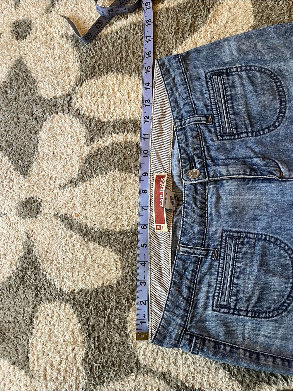 Gap Jeans vintage Y2K size 4 Classic low rise Flare Jeans - Light Blue - Picture 6 of 9